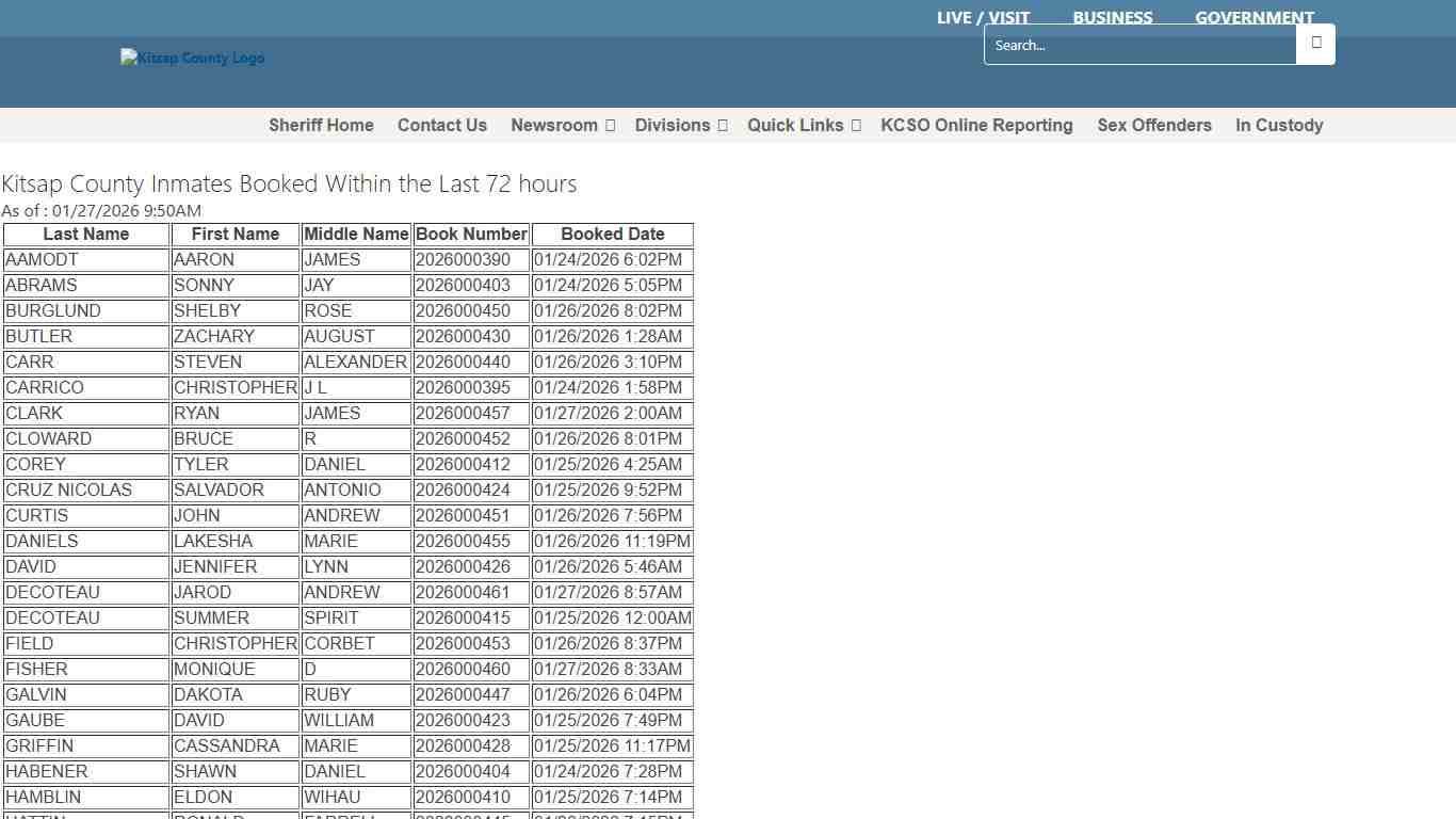 Booked Last 72 Hours