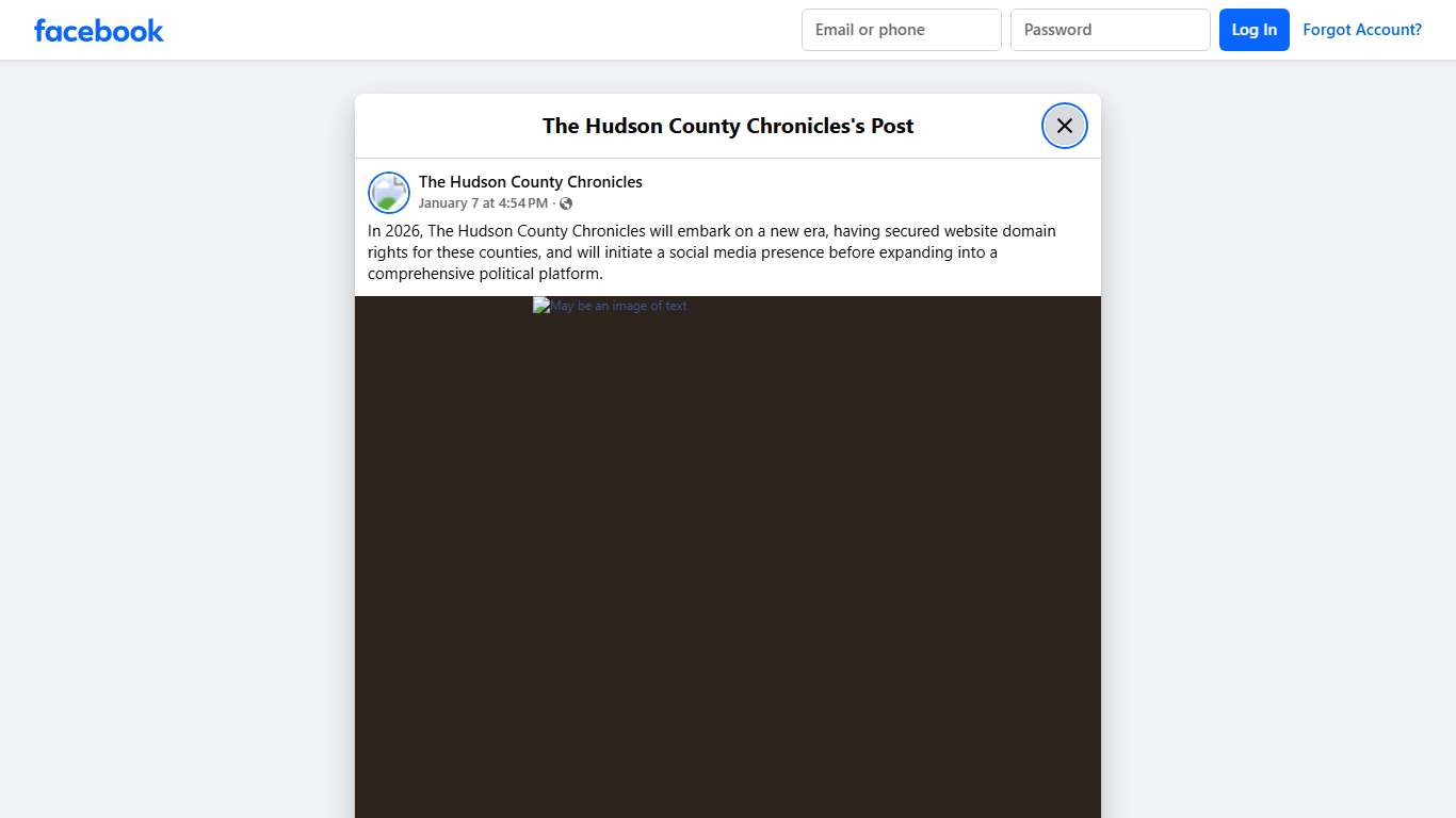 In 2026, The Hudson County... - The Hudson County Chronicles Facebook